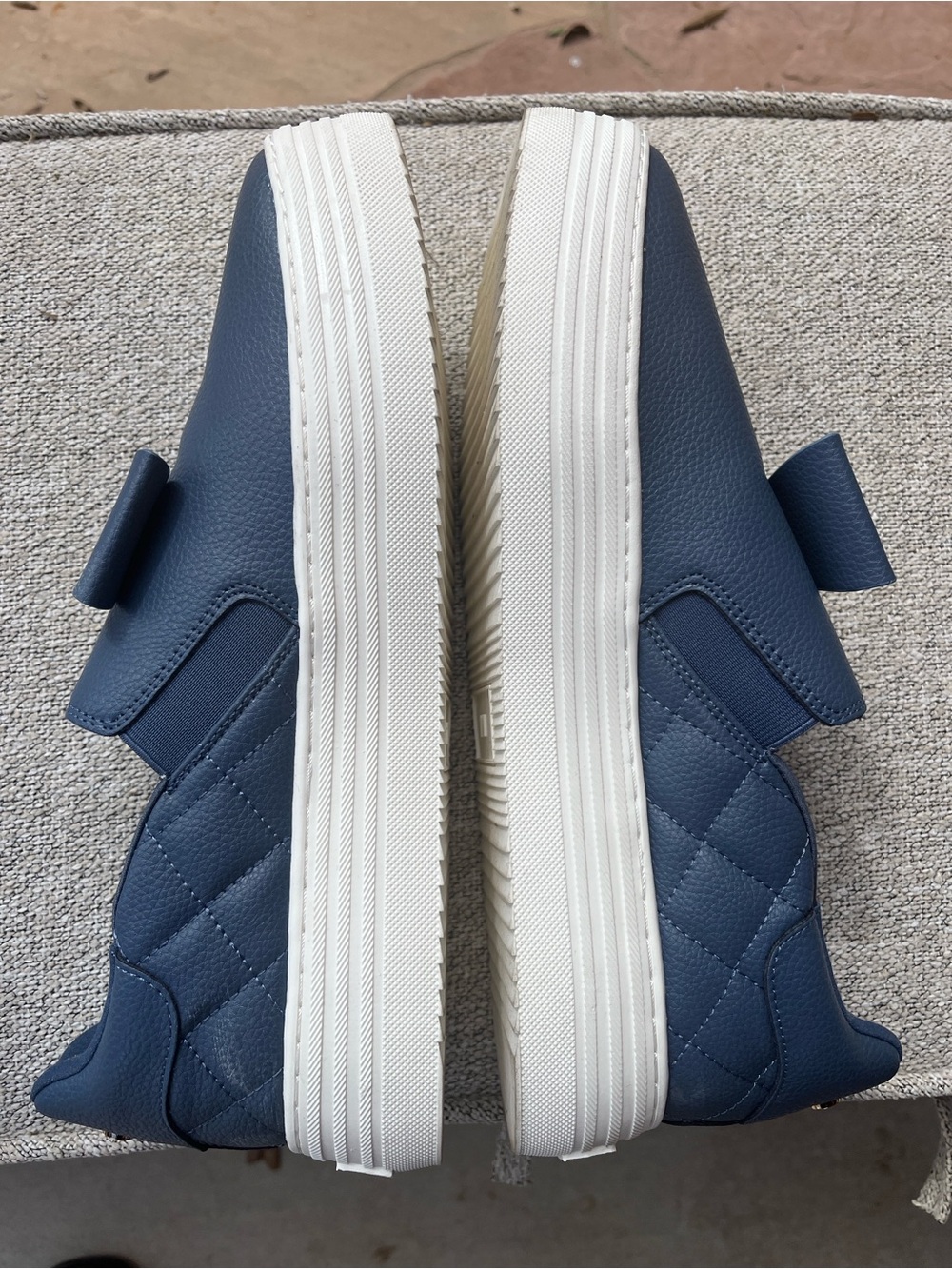 2 Pairs of Joy Mangano Slip-On Sneakers with Decorative Bow - Picture 3 of 5